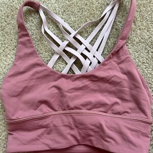 Lululemon Scrappy Criss-Cross Sports Bra in Pink